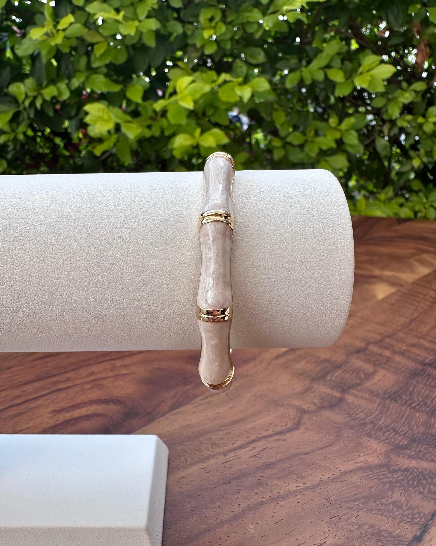 Pulsera Bloques H Beige
