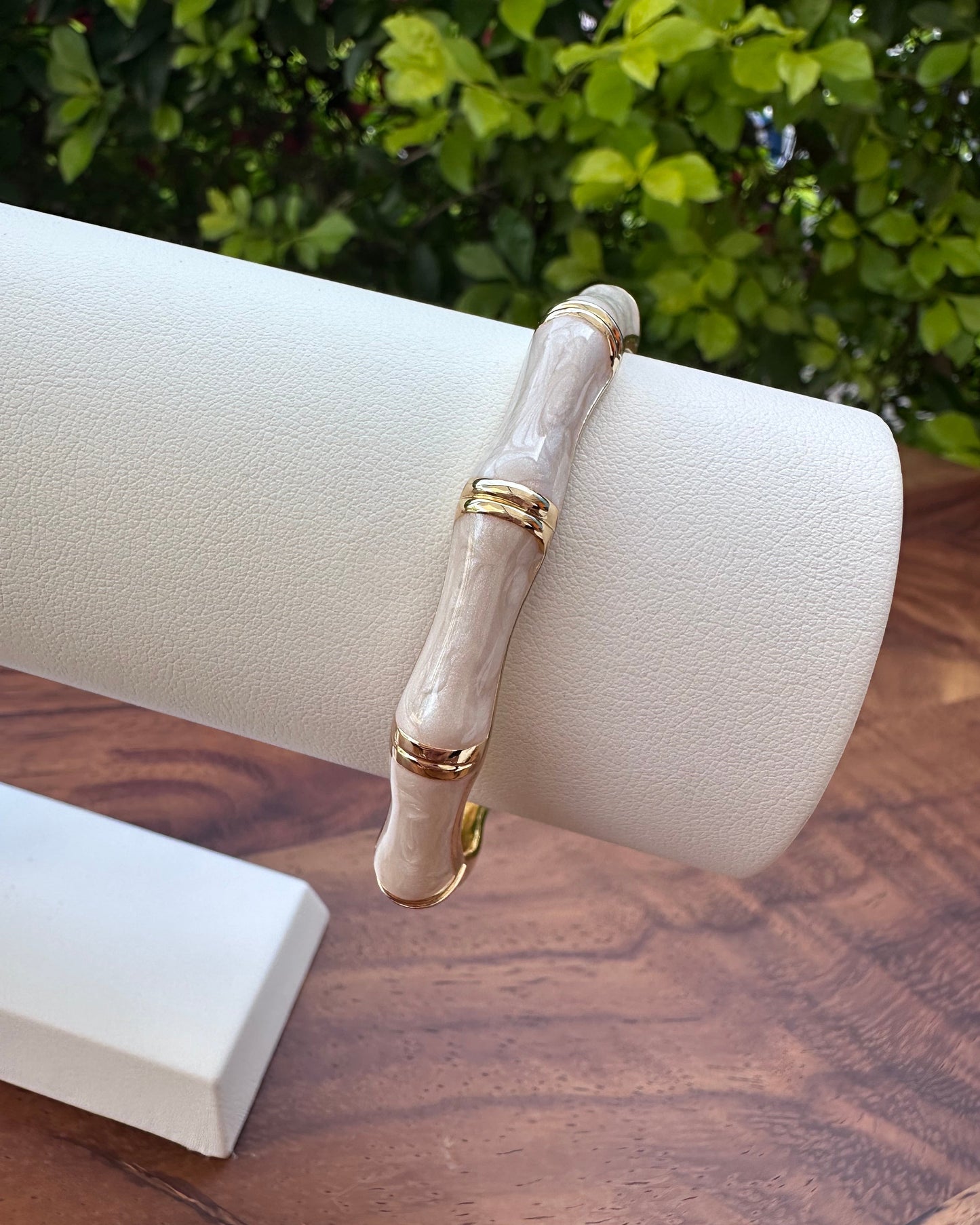 Pulsera Bloques H Beige