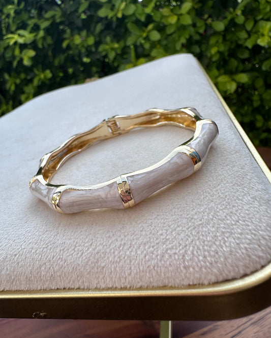 Pulsera Bloques H Beige