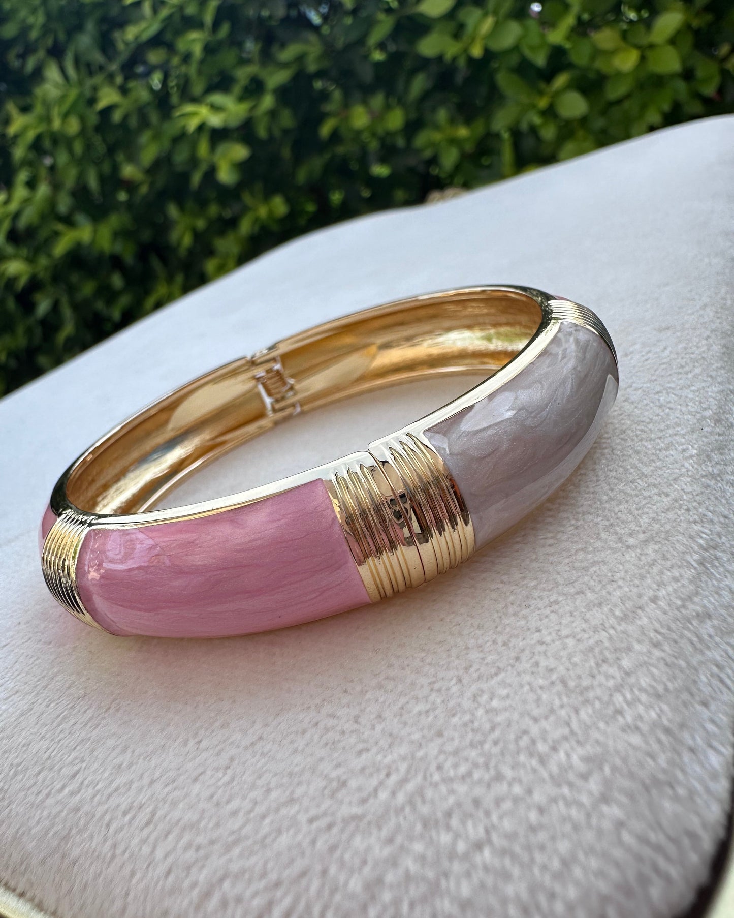 Pulsera Líneas Rosa/Blanco