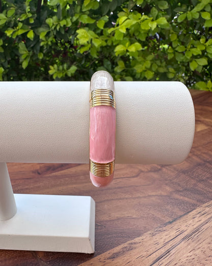 Pulsera Líneas Rosa/Blanco