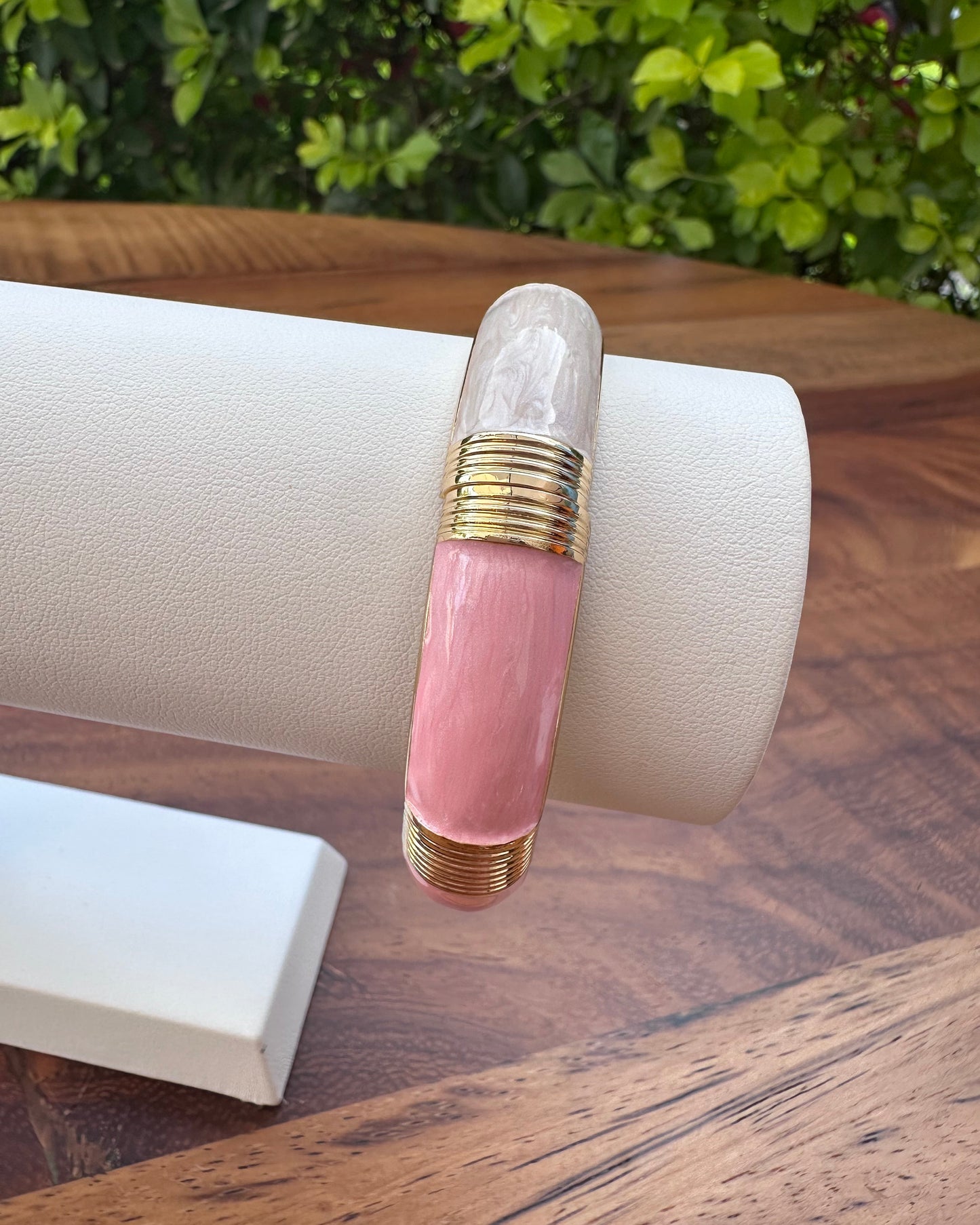 Pulsera Líneas Rosa/Blanco