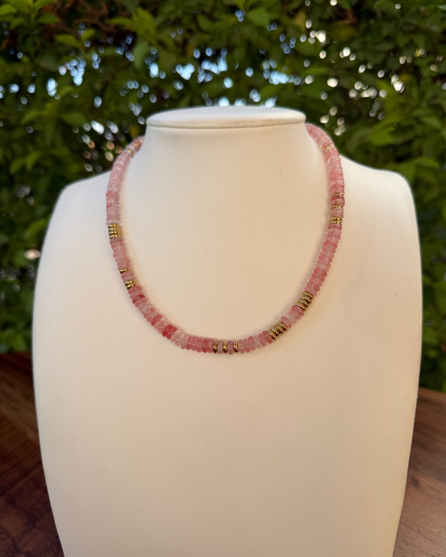 Collar Piedras Rosa