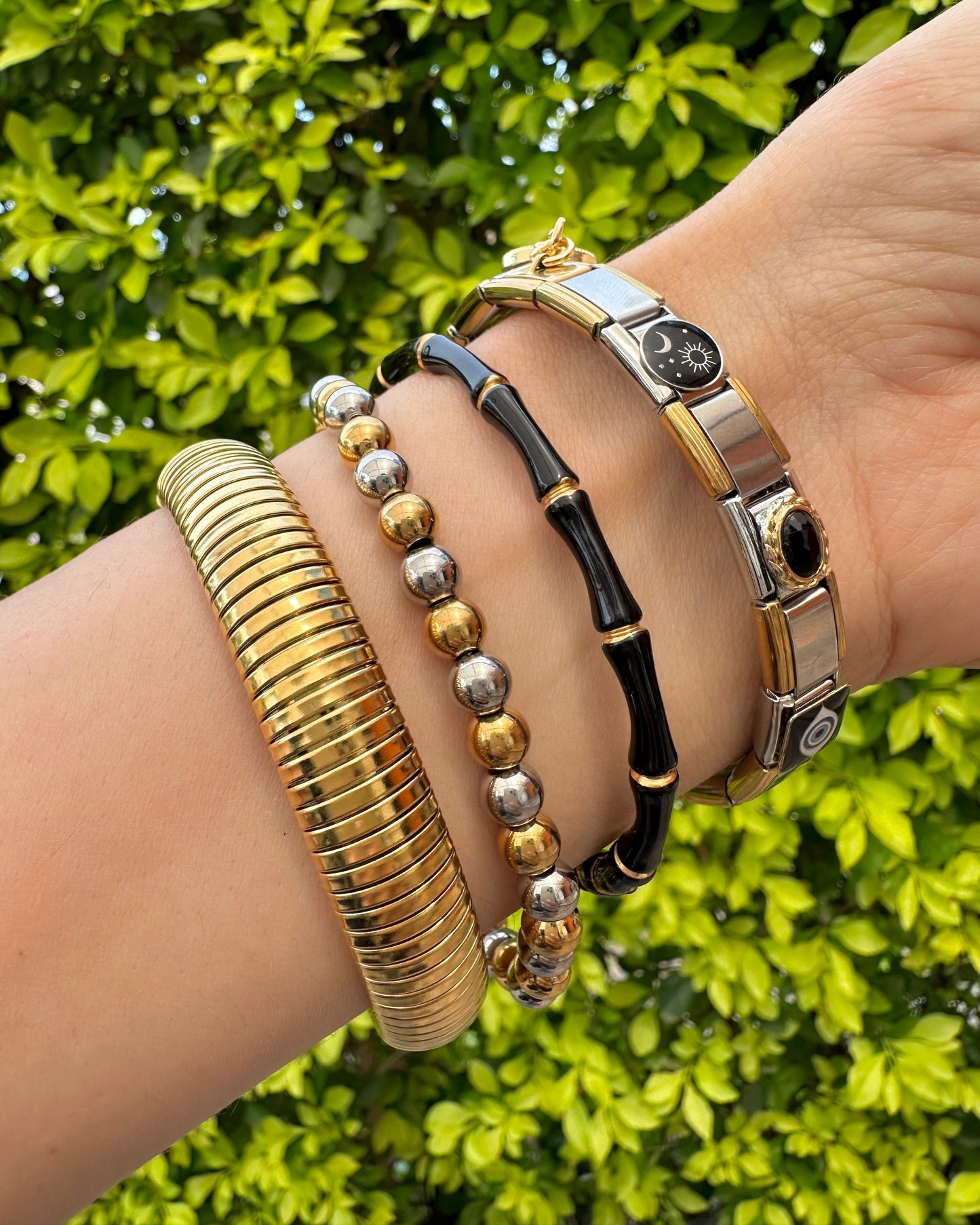 Pulsera Dura Hueso Negra