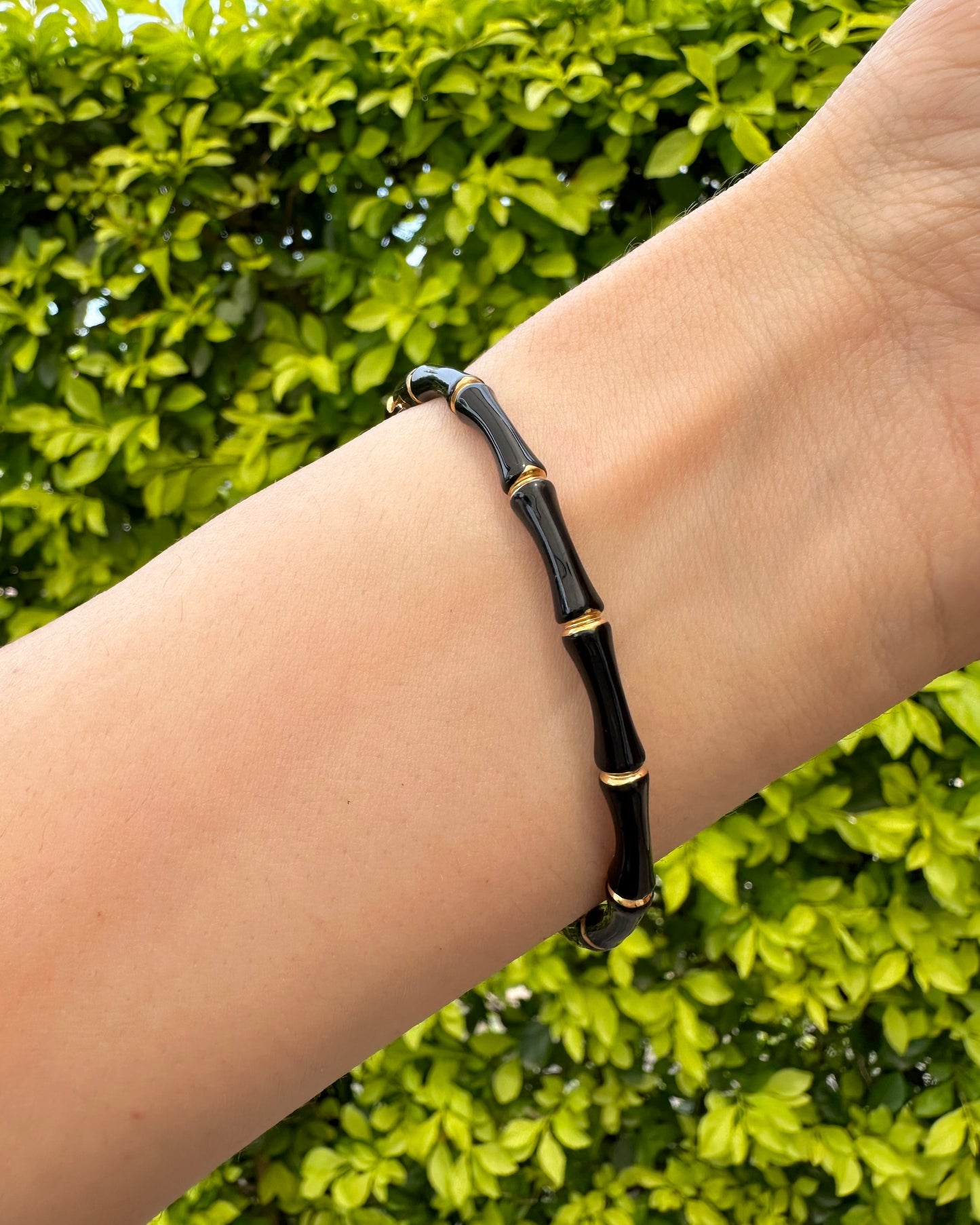 Pulsera Dura Hueso Negra