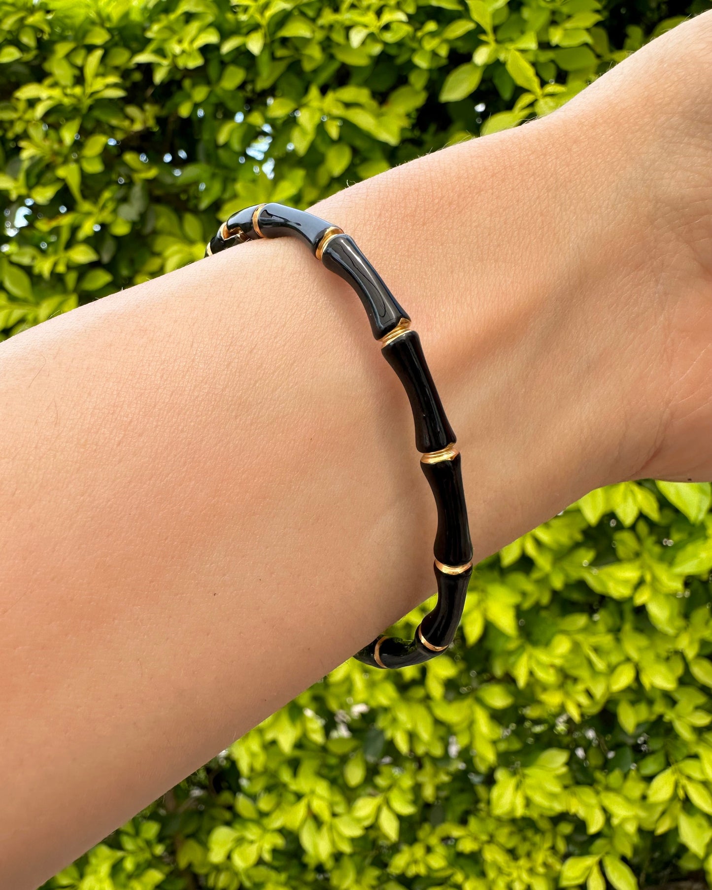 Pulsera Dura Hueso Negra
