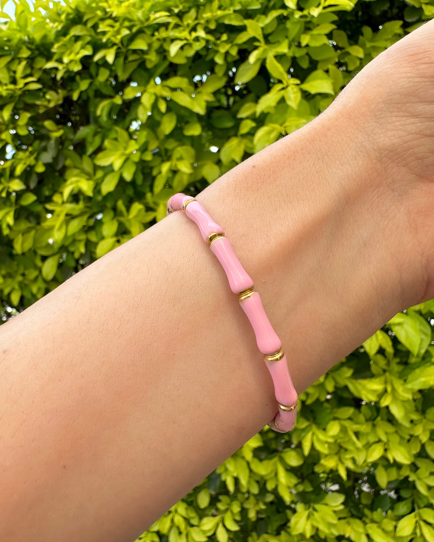 Pulsera Dura Hueso Rosa
