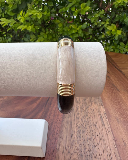 Pulsera Líneas Beige/Negro