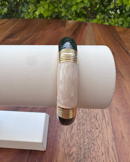 Pulsera Líneas Beige/Negro