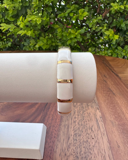 Pulsera Bloques Blanca