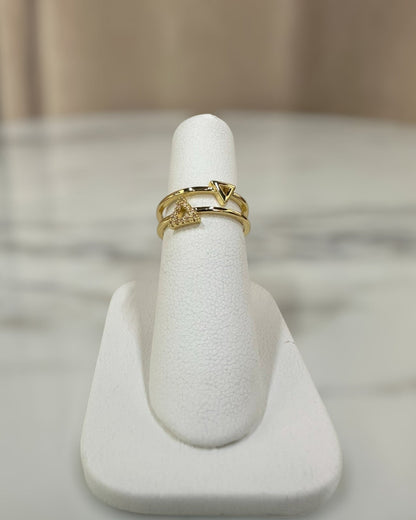 Anillo Doble Triangulo