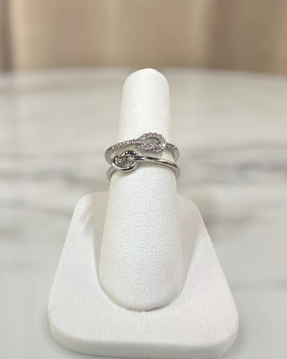 Anillo Doble Nudo Brillo