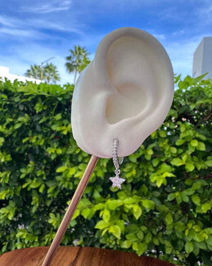 Arracada Luna Estrella Plata