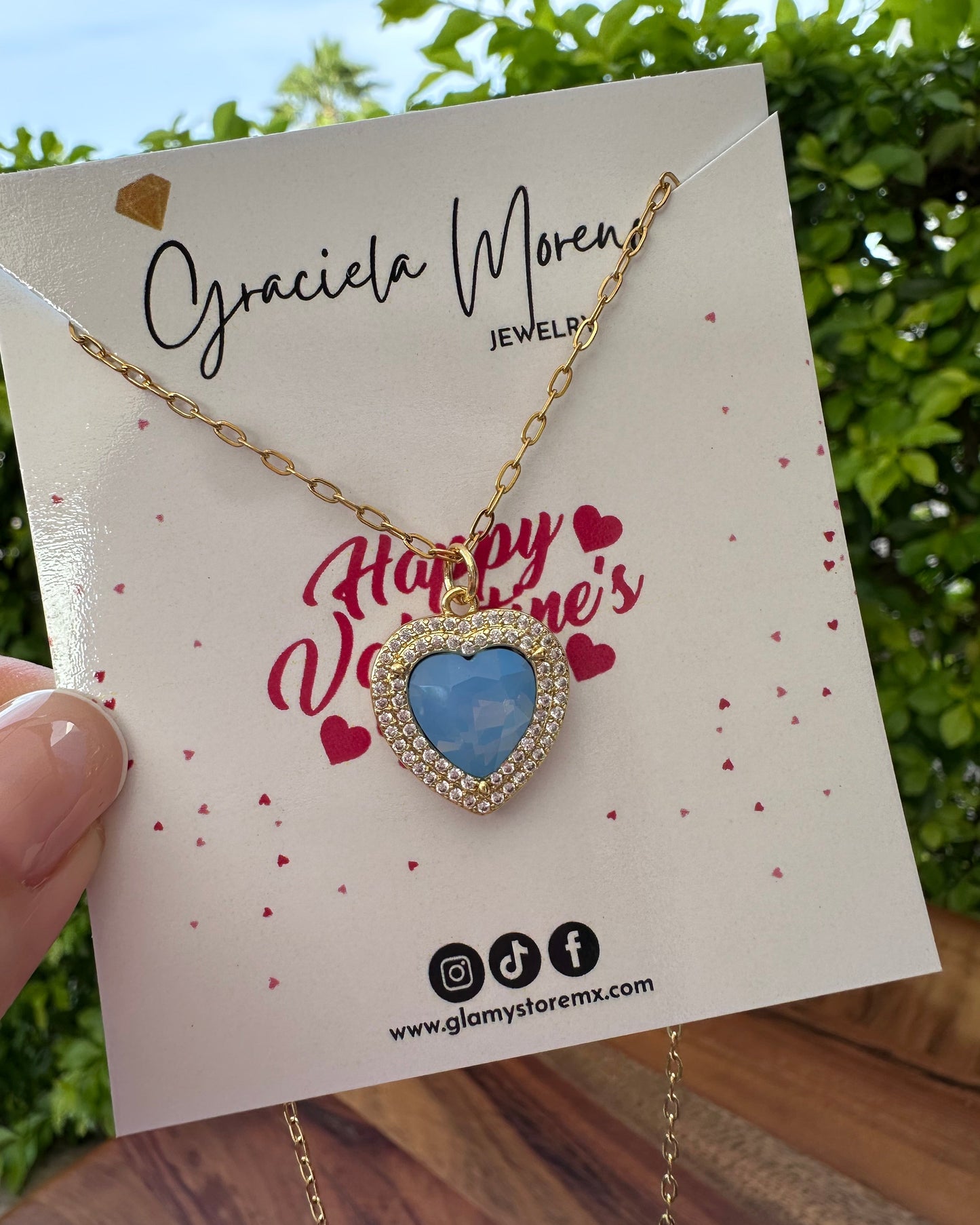 Collar Corazón Azul