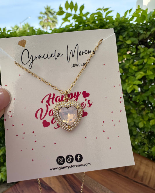 Collar Corazón Rosa