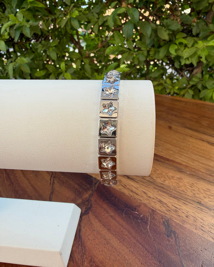 Pulsera Plata Estrella Brillo