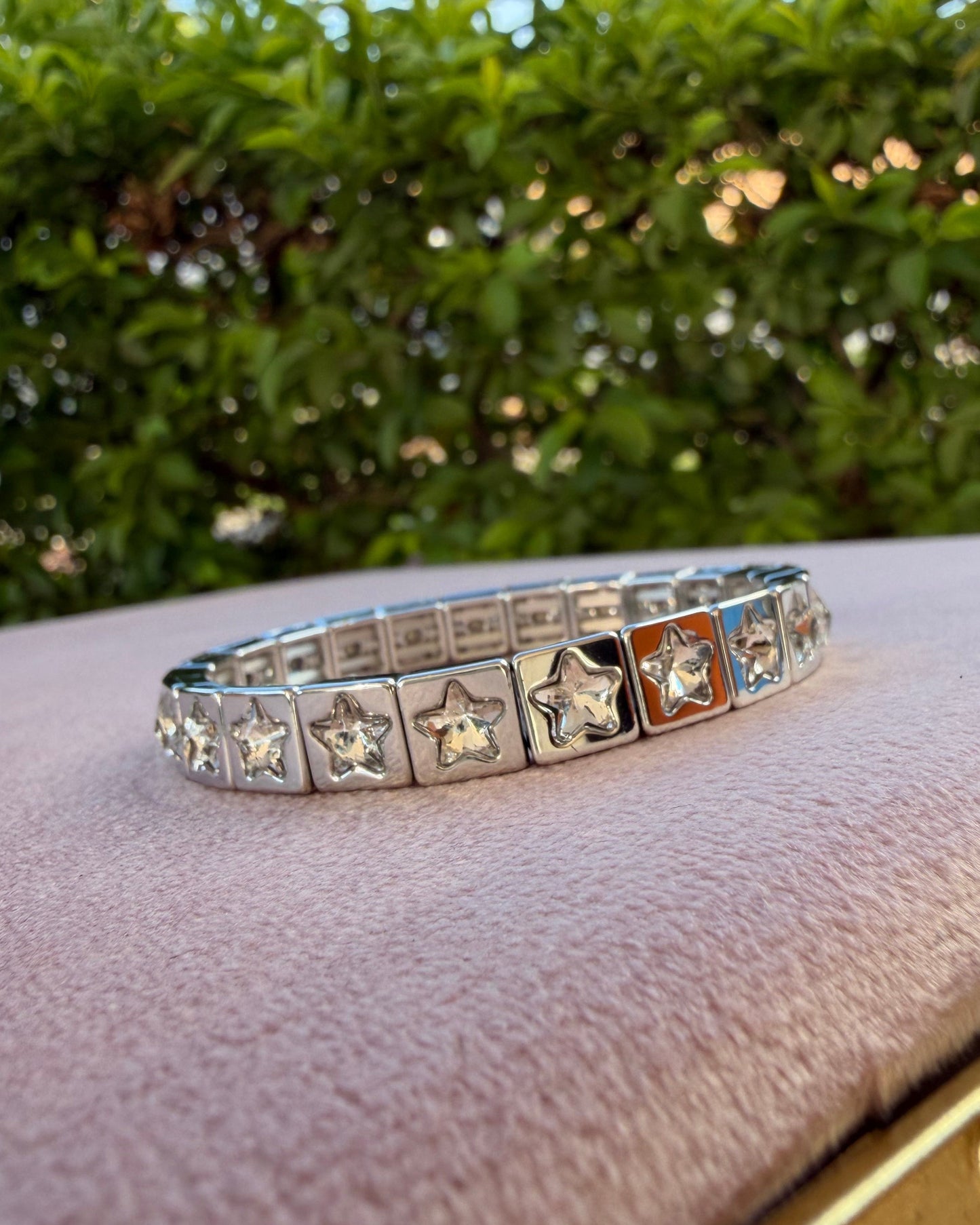 Pulsera Plata Estrella Brillo