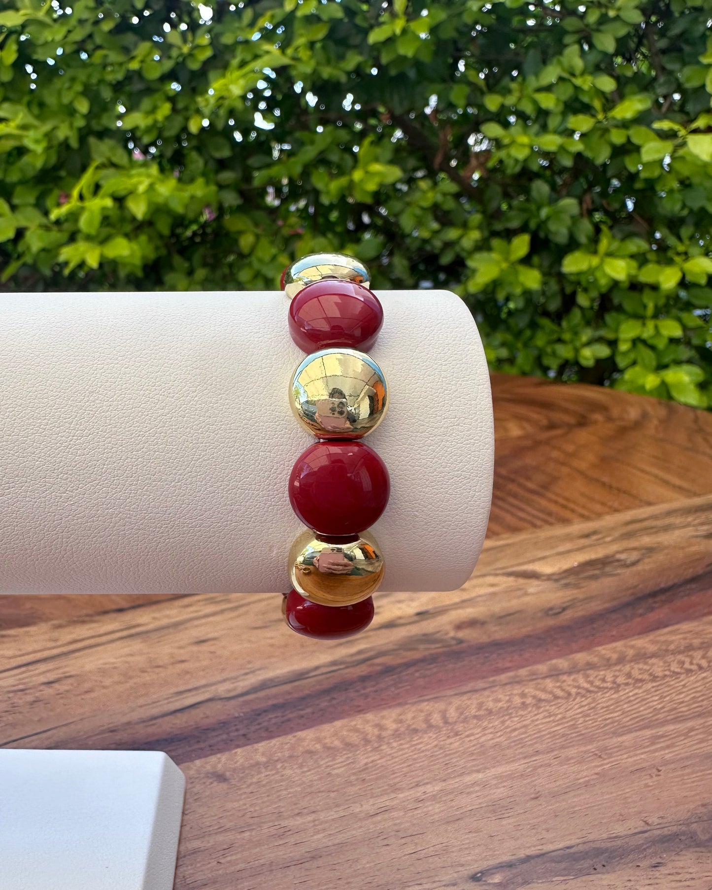 Pulsera Rondel Roja