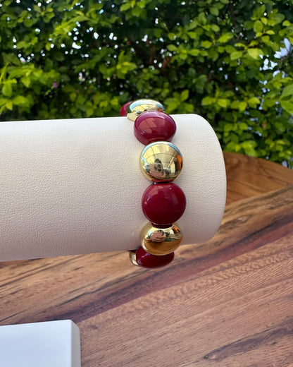 Pulsera Rondel Roja