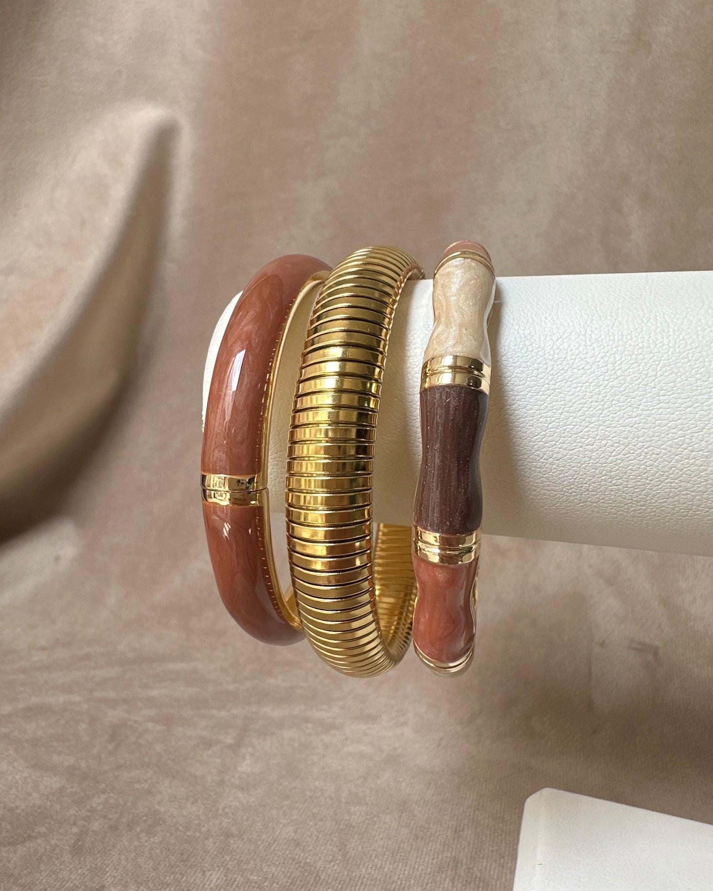 Pulsera Bloques H Beige/Multi