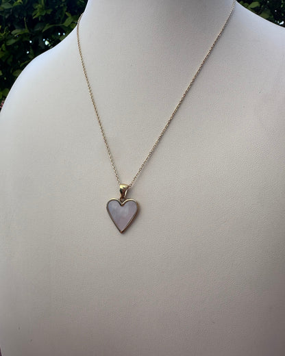 Collar Corazón Madre Perla