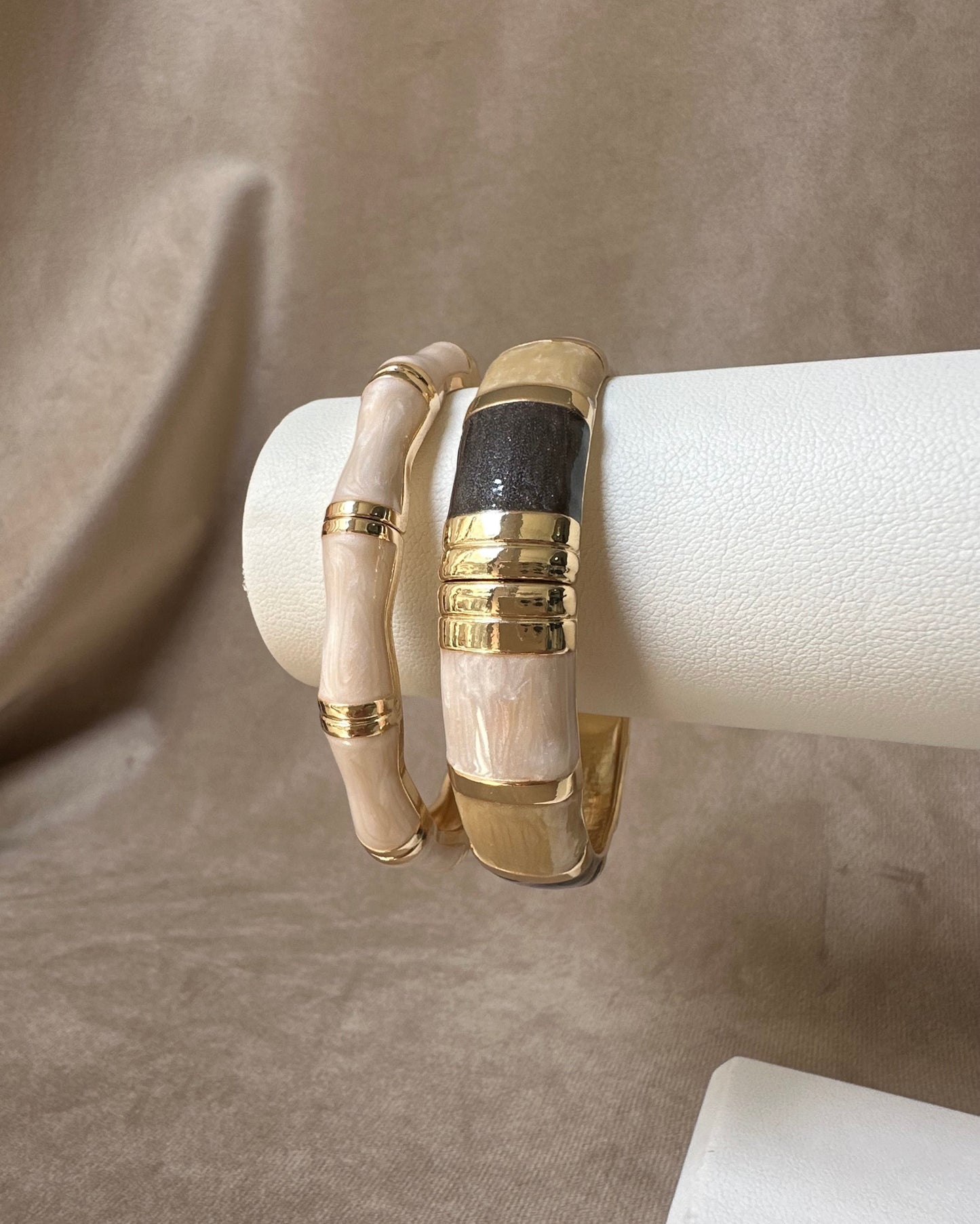 Pulsera Bloques Café Amarillo