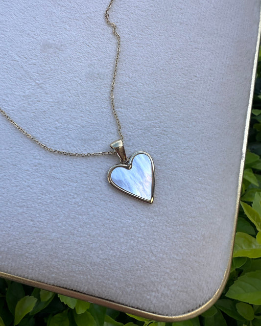 Collar Corazón Madre Perla