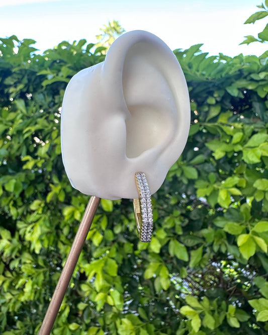 Arracada Hexágono Brillo