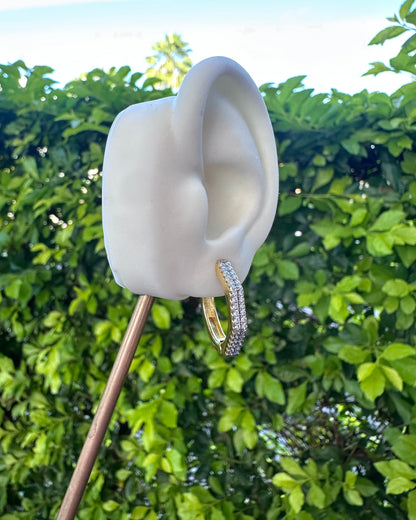 Arracada Hexágono Brillo