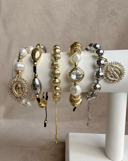 Pulsera Balin Ovalado Bicolor