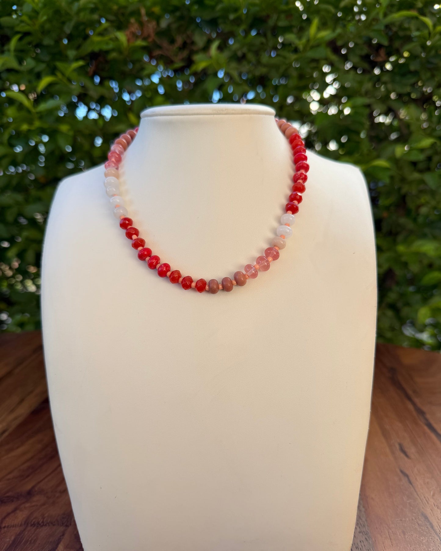 Collar Piedras Rojo