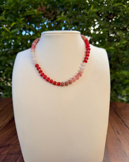 Collar Piedras Rojo