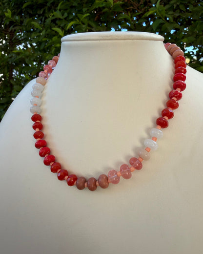 Collar Piedras Rojo
