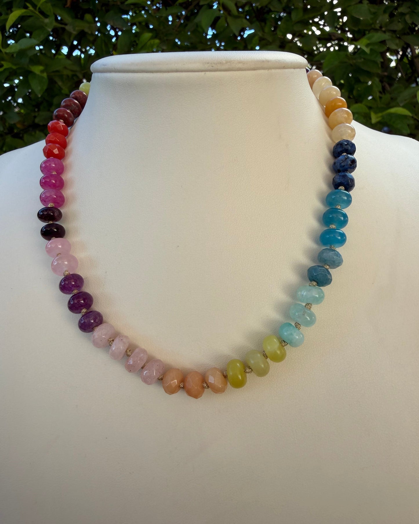 Collar Piedras Multi-Azul