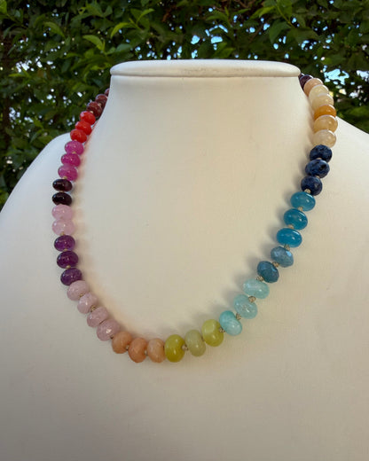 Collar Piedras Multi-Azul