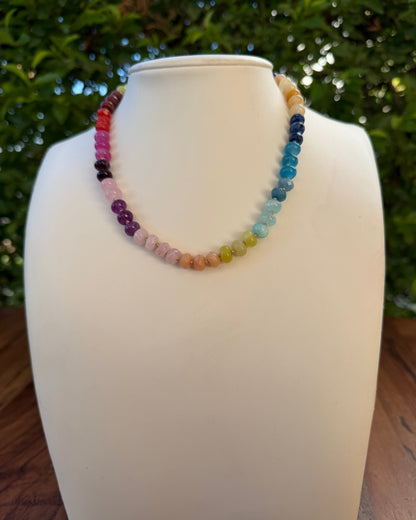 Collar Piedras Multi-Azul