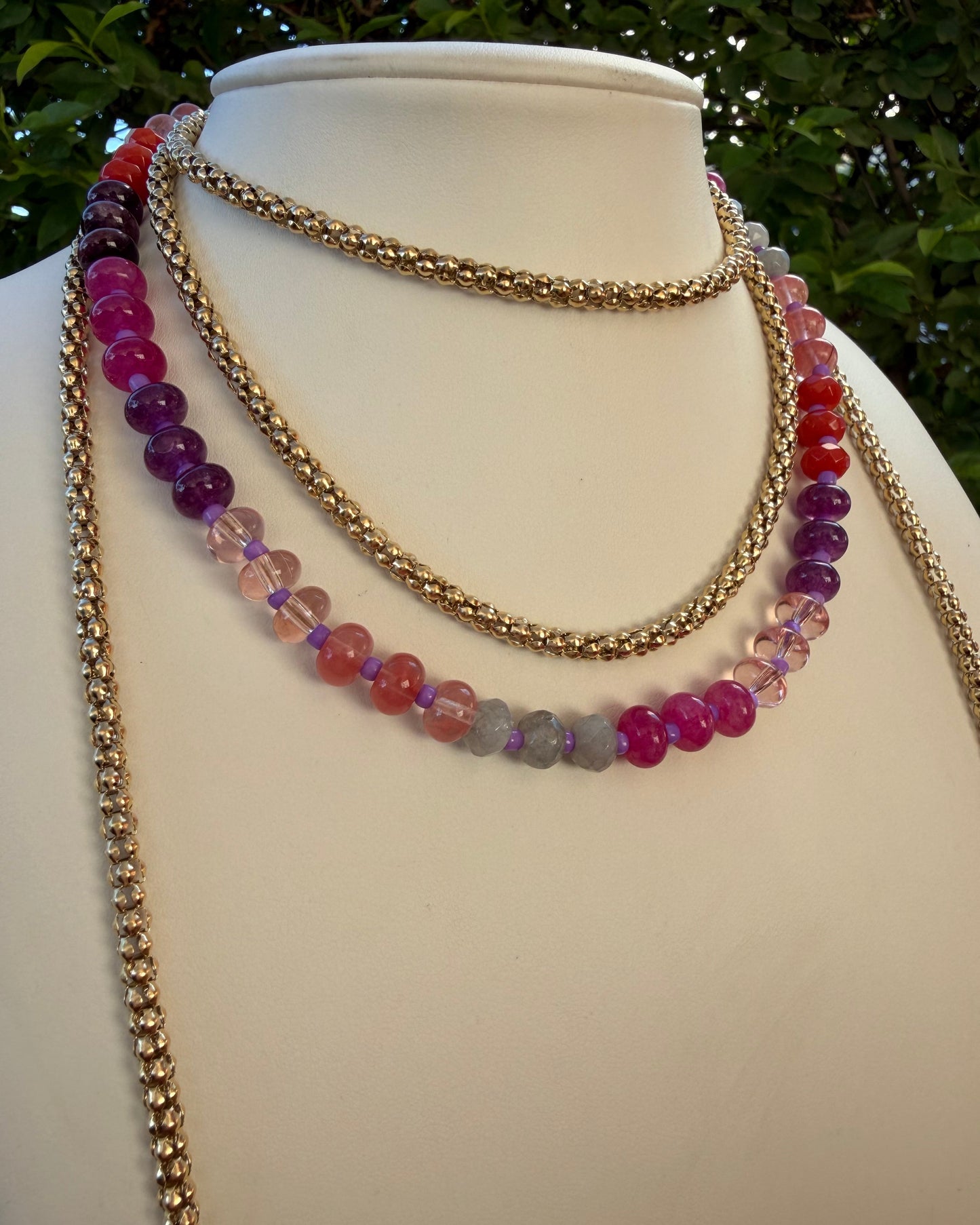 Collar Piedras Morado