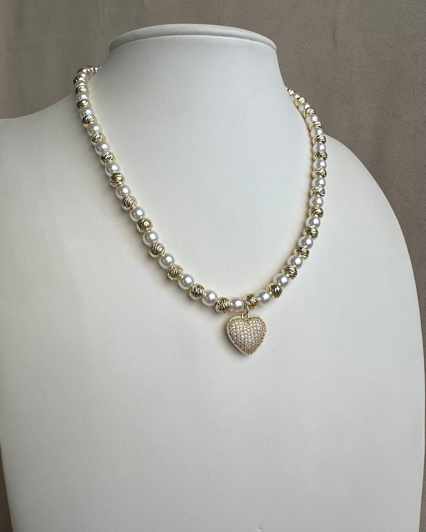 Collar Balin Perla Corazón