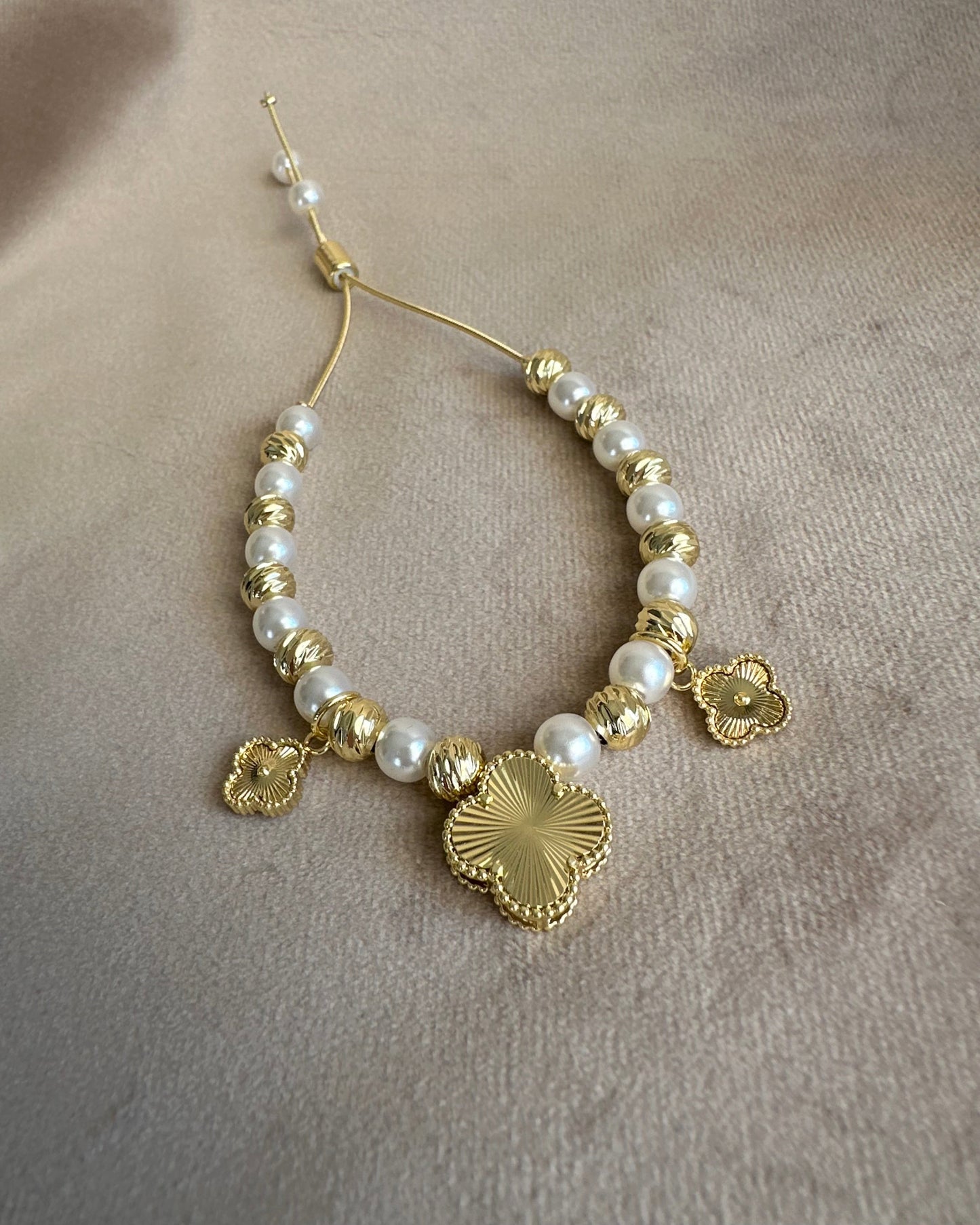 Pulsera Flor Perla