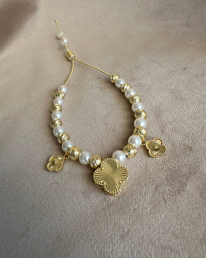 Pulsera Flor Perla