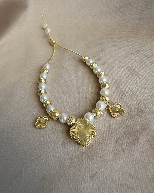 Pulsera Flor Perla