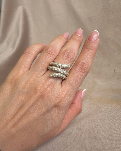 Anillo Triple Brillo