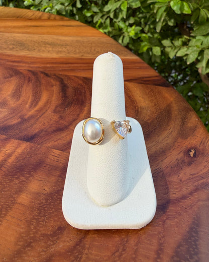 Anillo Perla Corazón