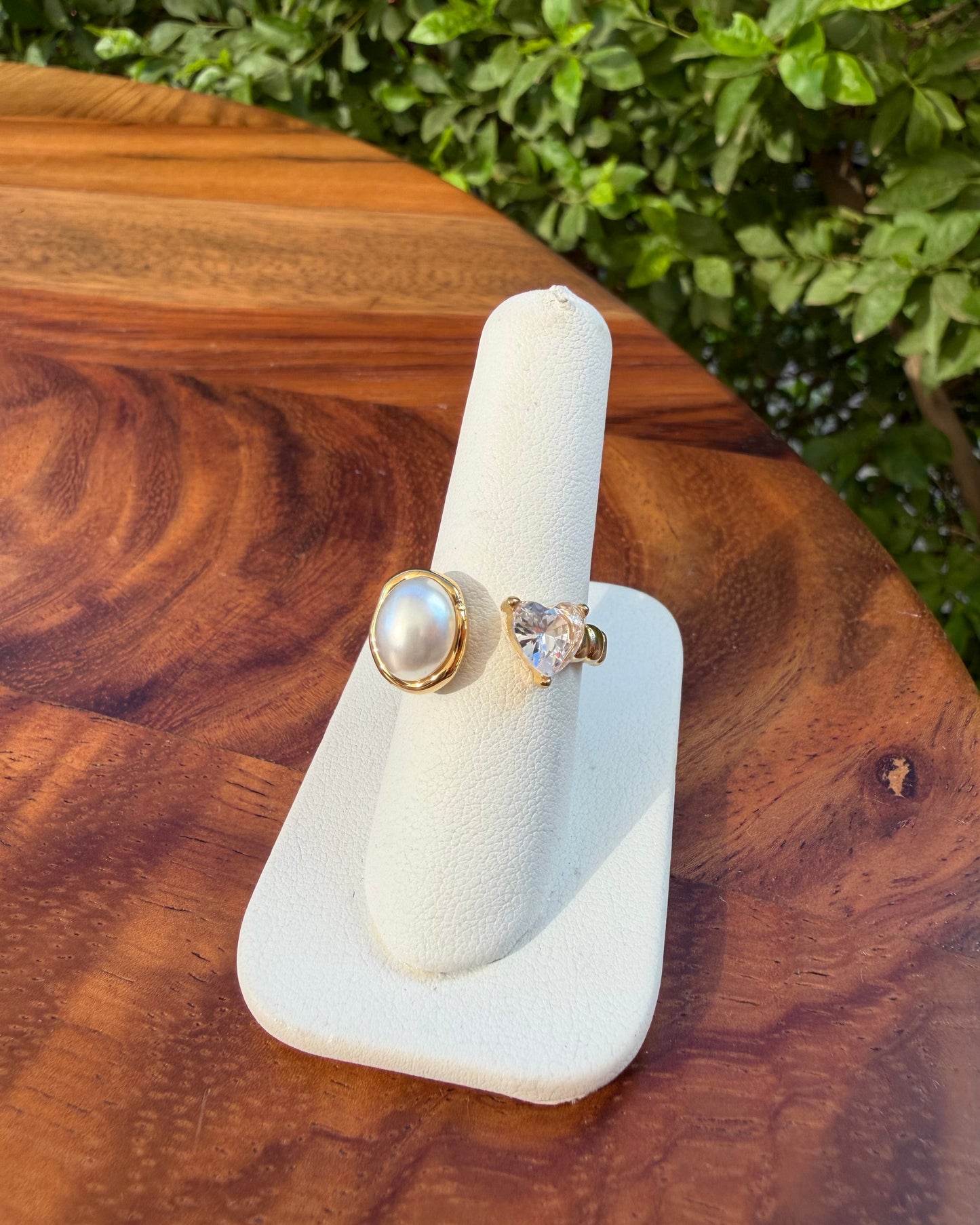 Anillo Perla Corazón