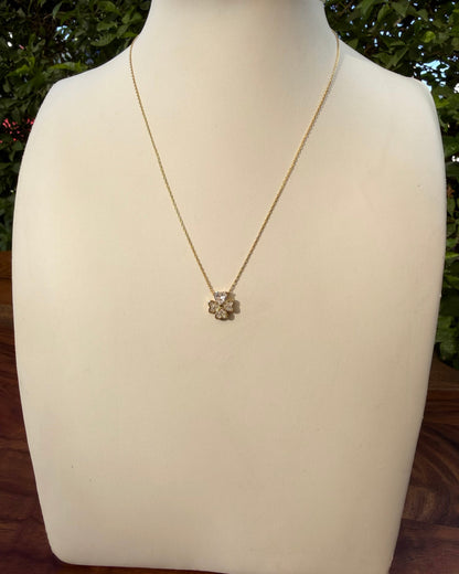 Collar Trebol Brillo