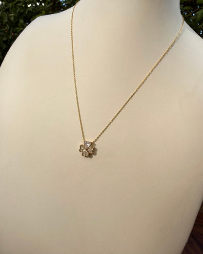 Collar Trebol Brillo