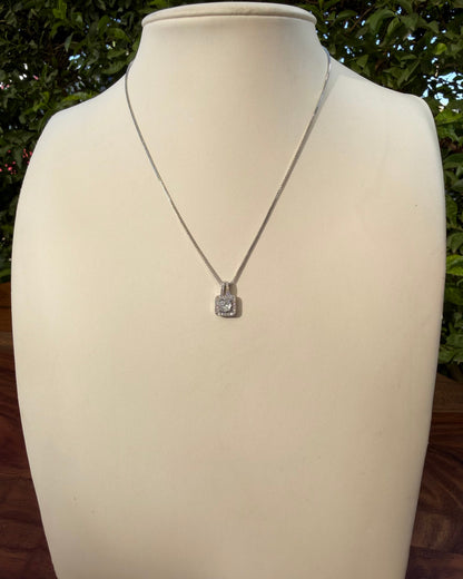 Collar Cuadro Plata
