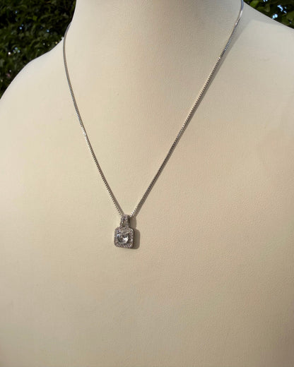 Collar Cuadro Plata