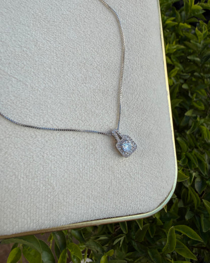 Collar Cuadro Plata