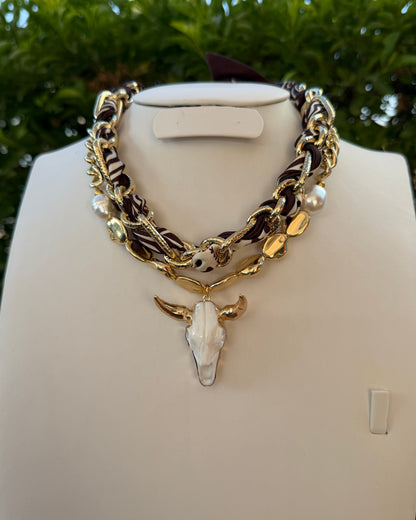 Collar Pañuelo Café